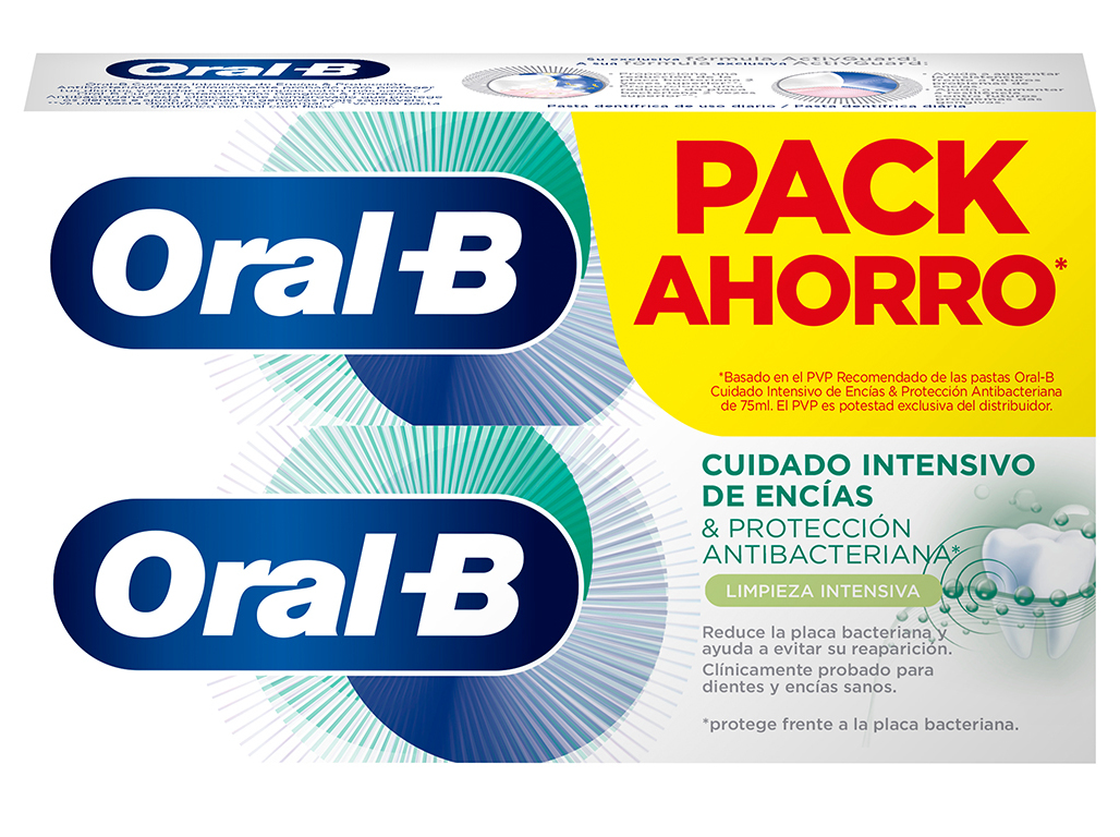 PASTA DENTÍFRICA ORAL B GENGIVAS ANTIBACTERIANA 2X75ML