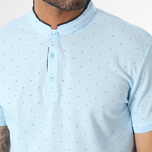 Polo Manches Courtes Bleu Clair