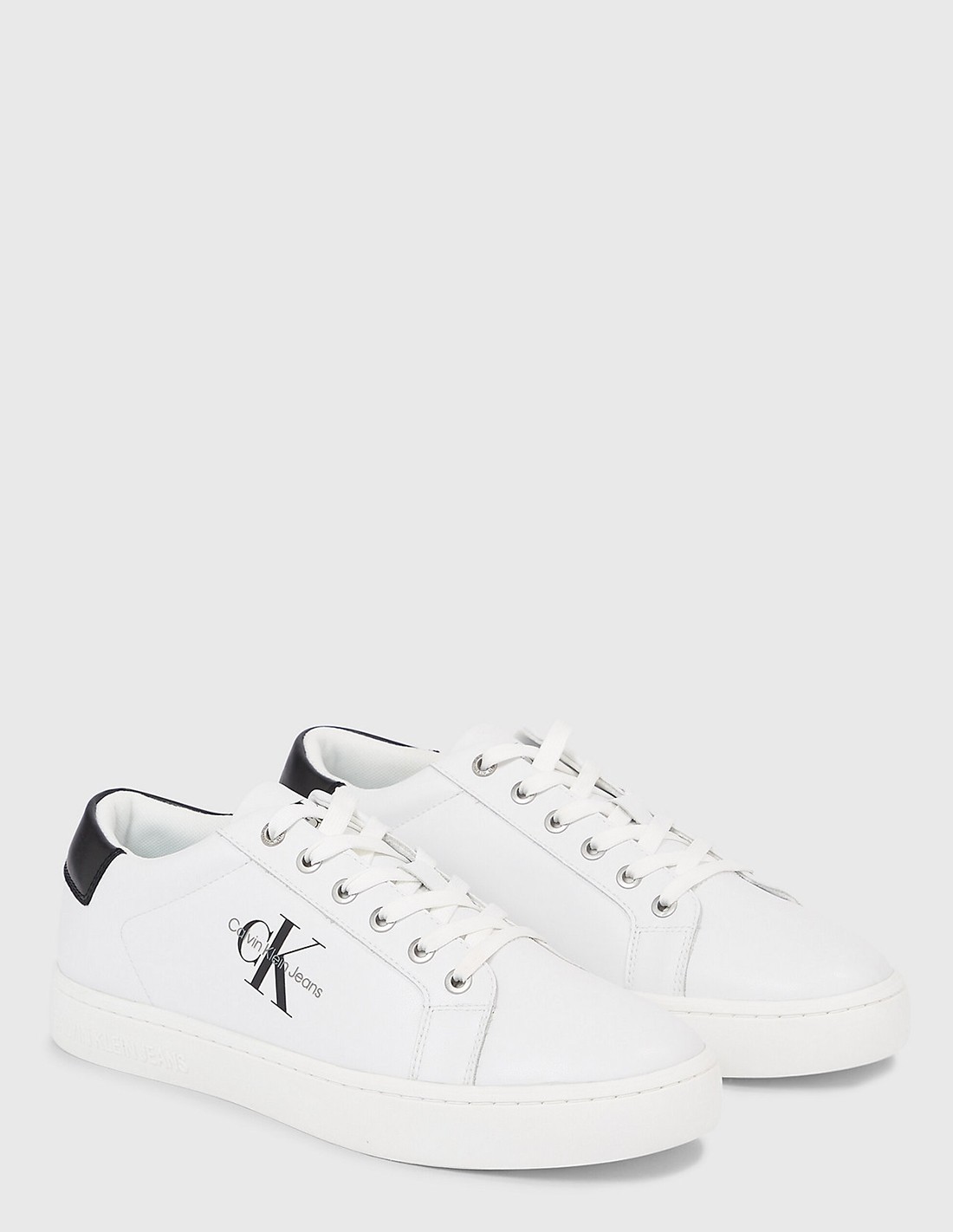 calvin klein baskets de ville homme classic cupsole lace blanc