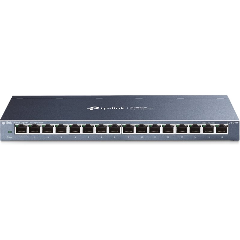 TP-Link TL-SG116 Non-géré Gigabit Ethernet (10/100/1000) Noir