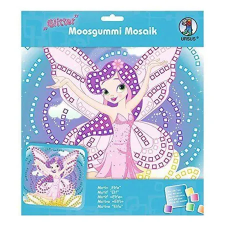 URSUS Moosgummi Mosaikbild Elfe mit Glitter, 434 Teile