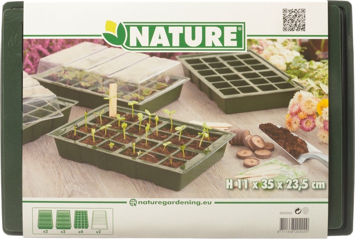 Nature kweekbakset 35x23,5x11cm 4st