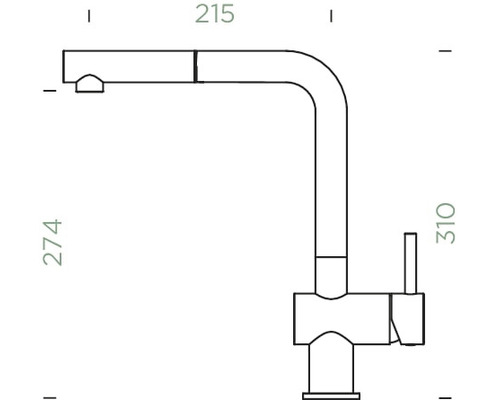Keukenkraan met handdouche Schock EPOS Polaris 540127