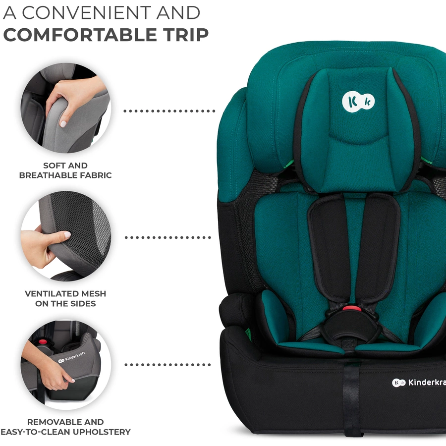 Kinderkraft Autokindersitz Comfort Up i-Size 76 bis 150 cm grün