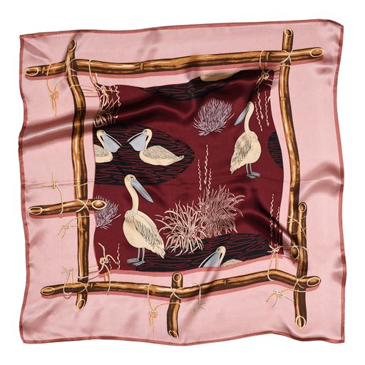 Sneaky Fox Birdie Silk Tørklæde, Candy, One size
