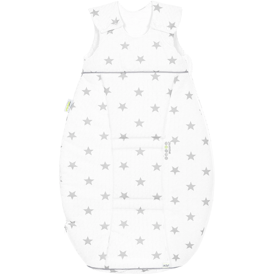 odenwälder Babynest Jerseyschlafsack airpoints stars light grey
