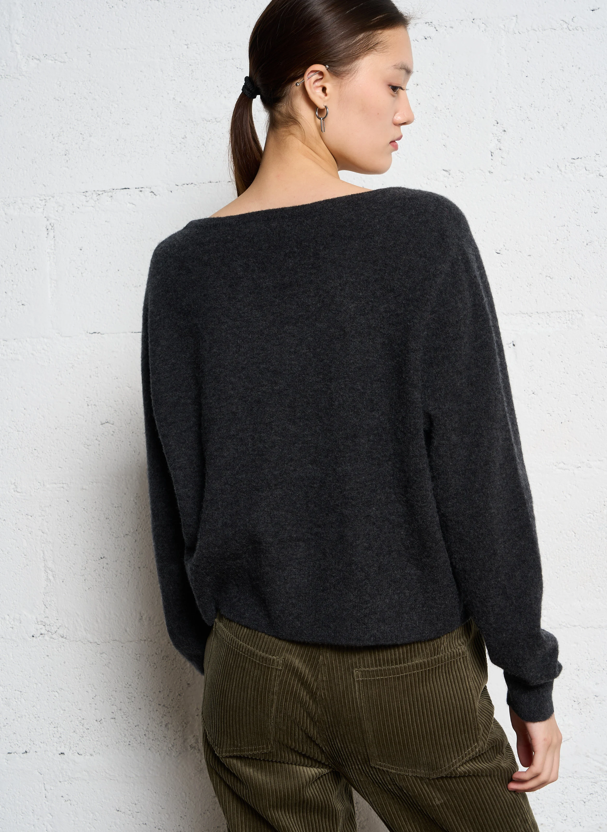RAXOW - Pull ample en laine mélangée | Noir
