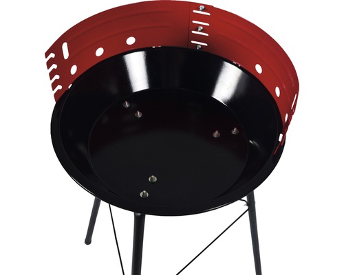 Houtskoolgrill 34 cm staal zwart
