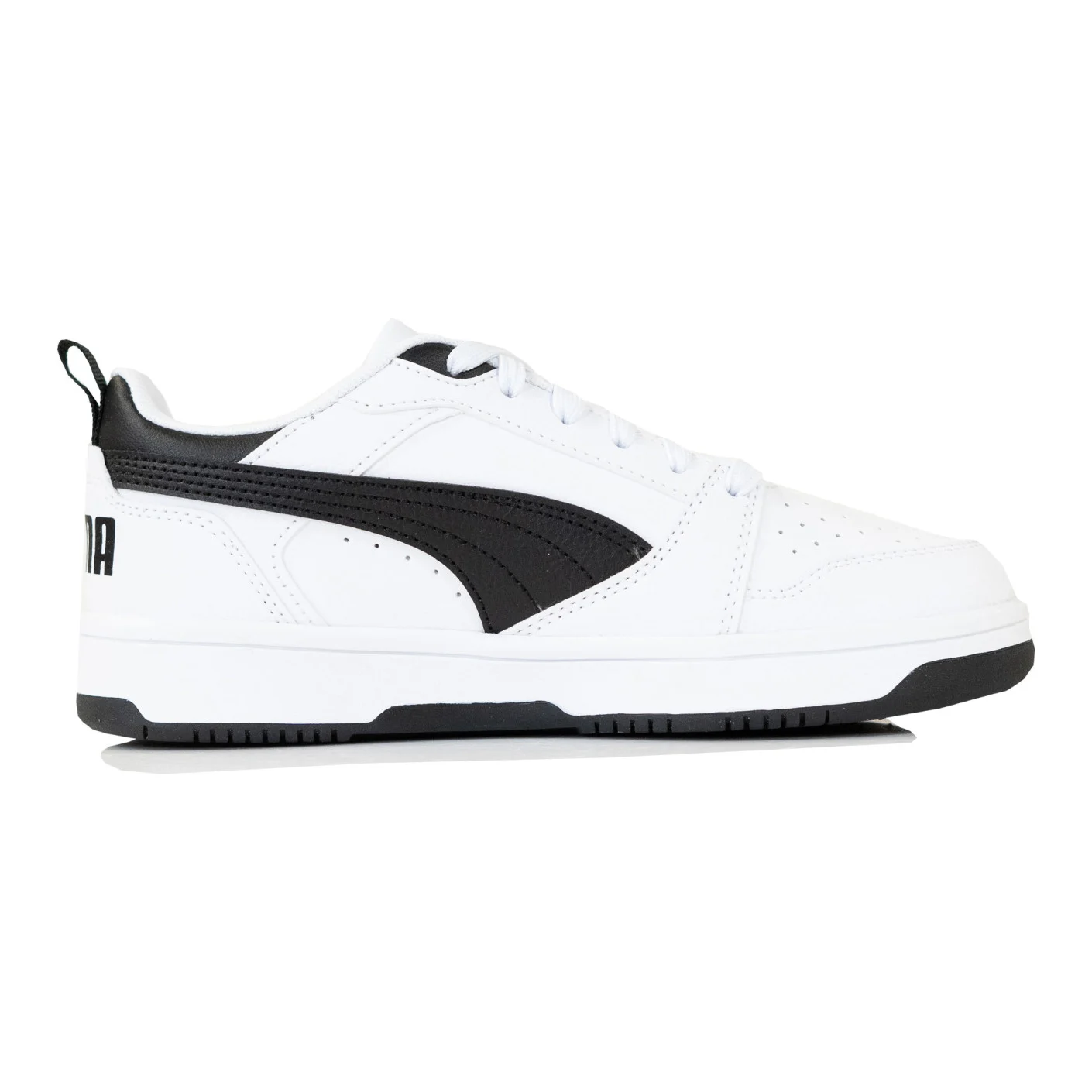 PUMA Rebound V6 Low Sneakers Kids Wit Zwart Wit