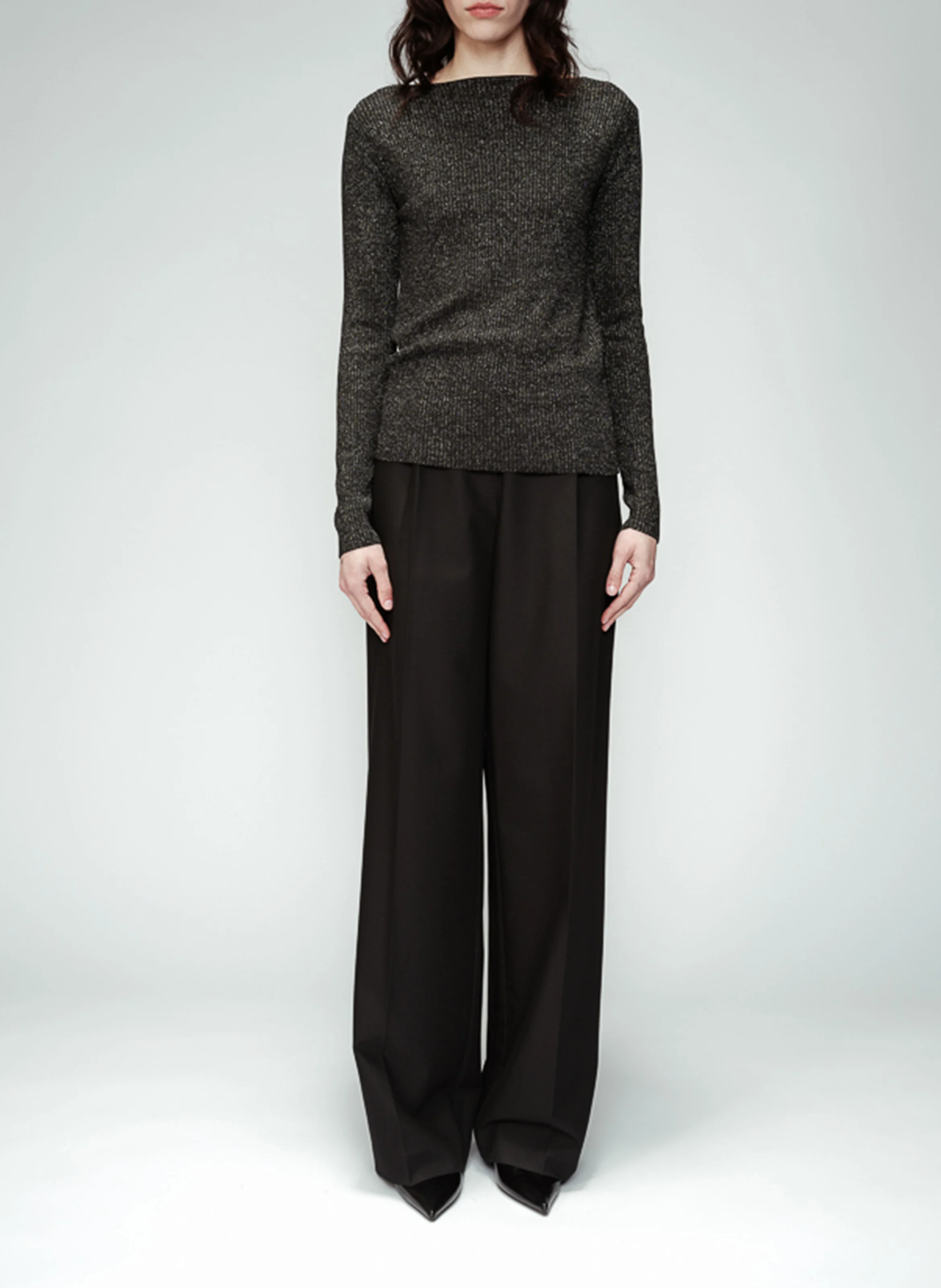 OLGA - Pull col rond| Noir