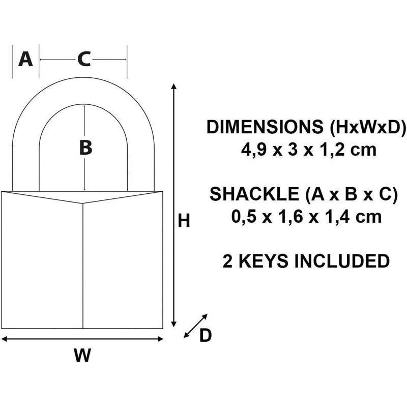 Cadenas à clé en laiton Master Lock - largeur 30 mm - Lot de 4