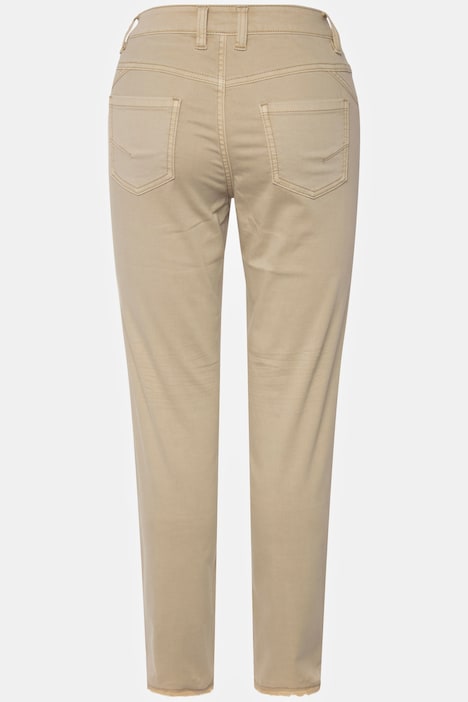 Color Jeans Julia, schmale Passform, 5-Pocket, Fransensaum