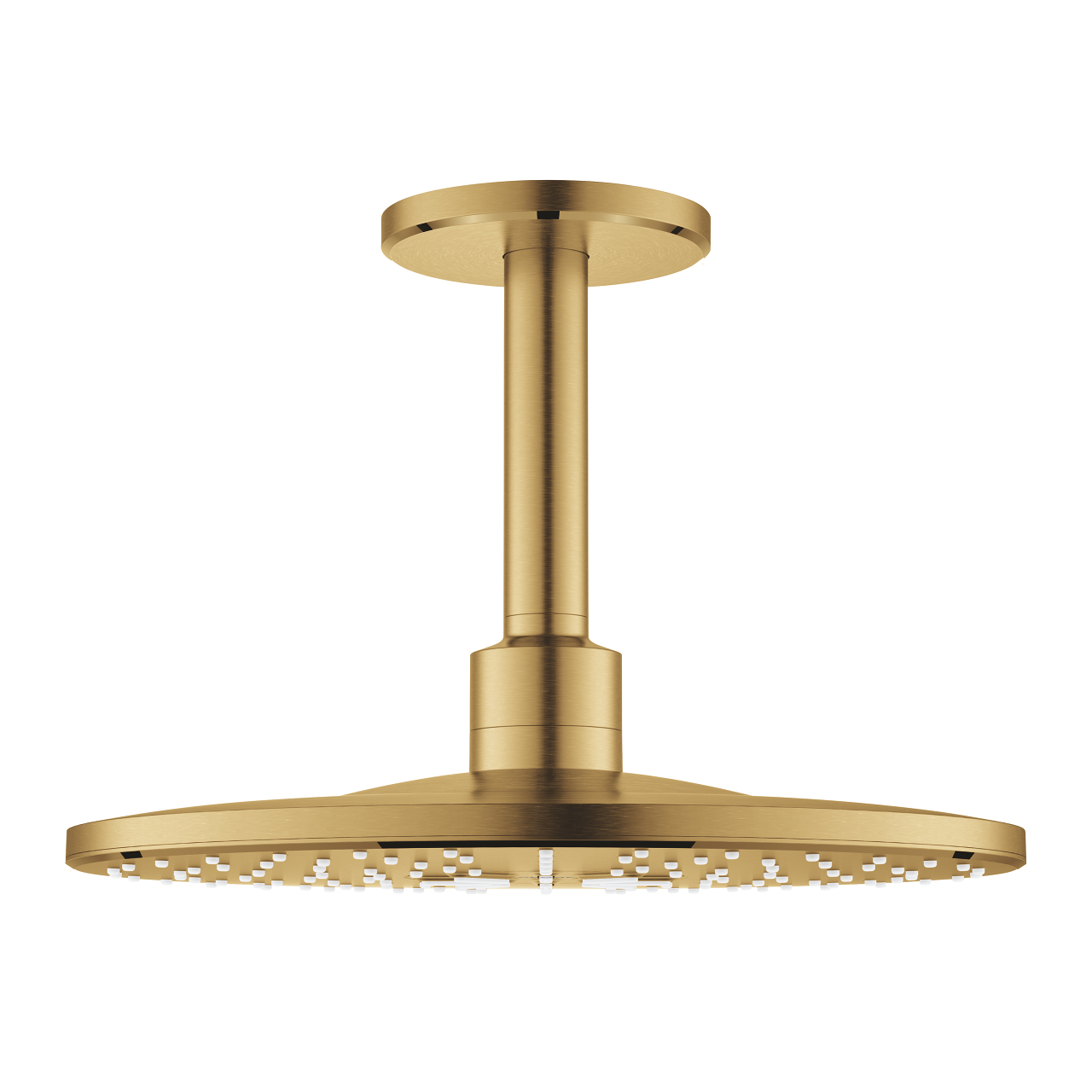Grohe Rainshower hoofddouche met plafondarm met 2 straalsoorten brushed cool sunrise