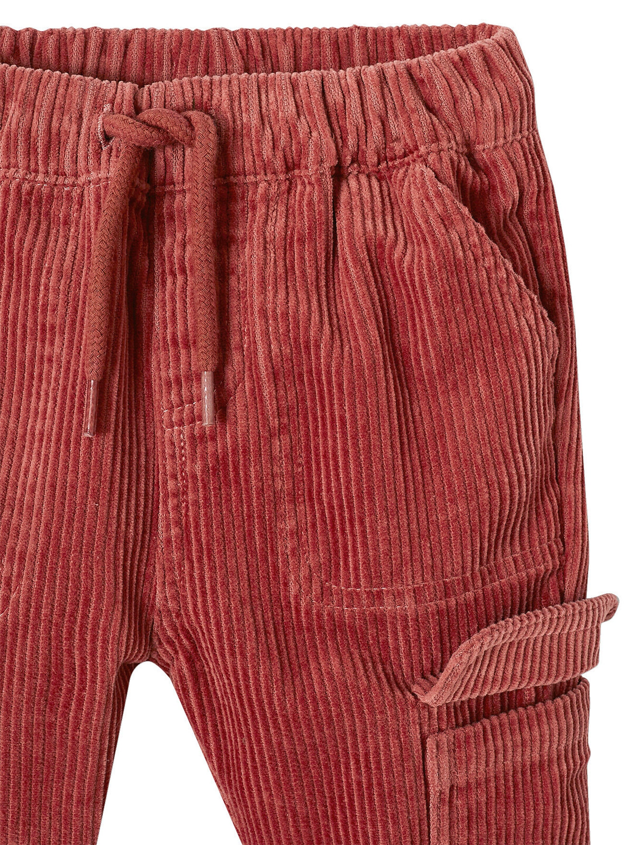 Vertbaudet Baby Cordhose mit Cargotaschen terrakotta