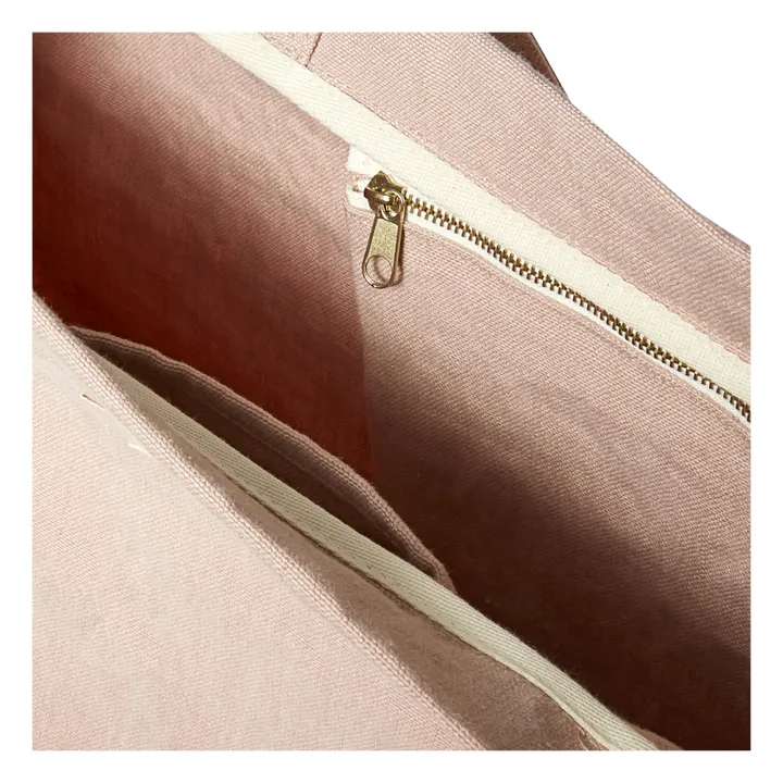 Adorna Cabas en lin | Rose poudré