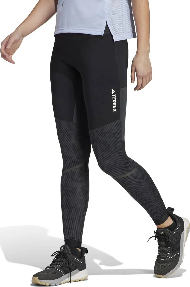 Adidas Women's Terrex Agravic Trail Running Tights CARBON