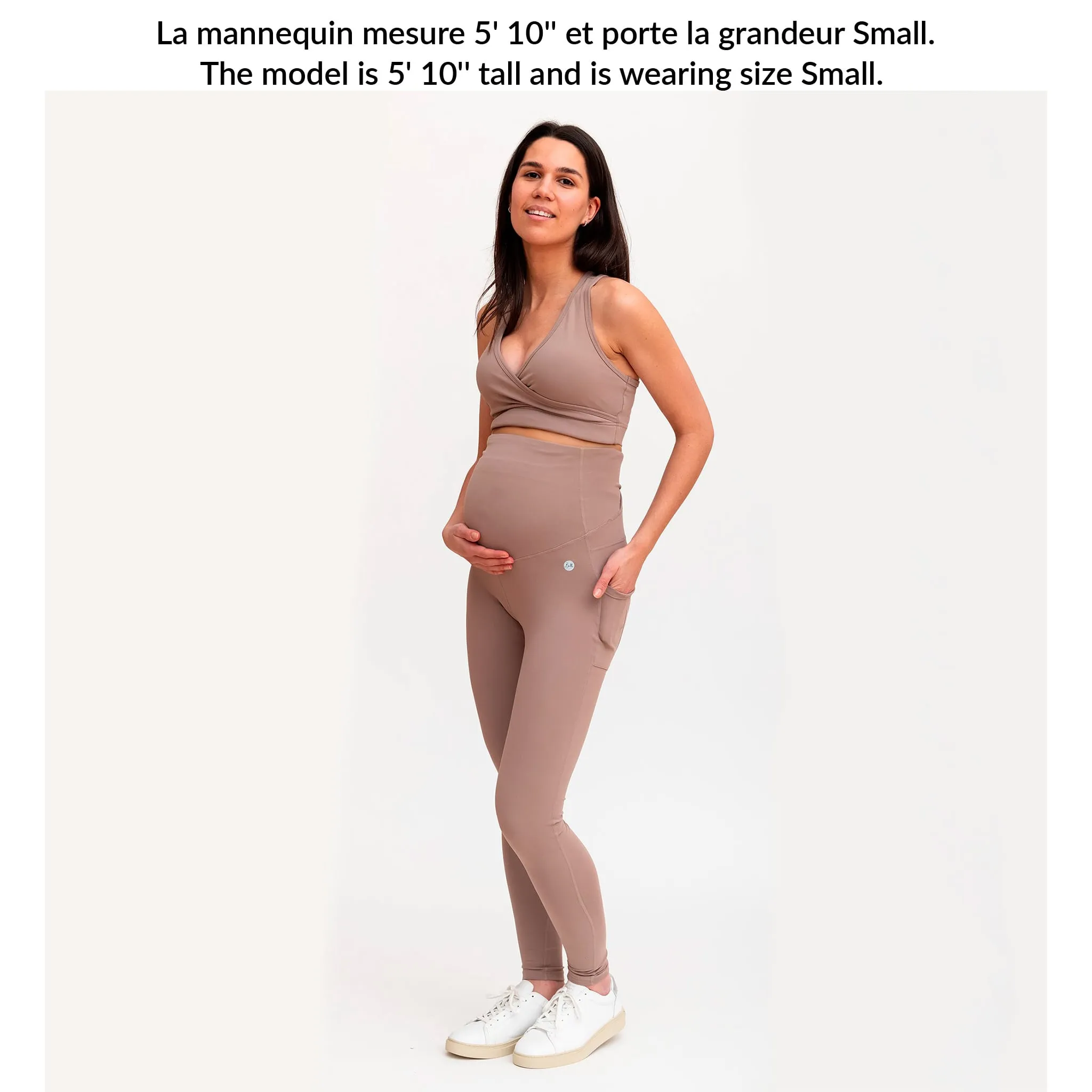 Bella Maternité Legging Athlétique Taupe