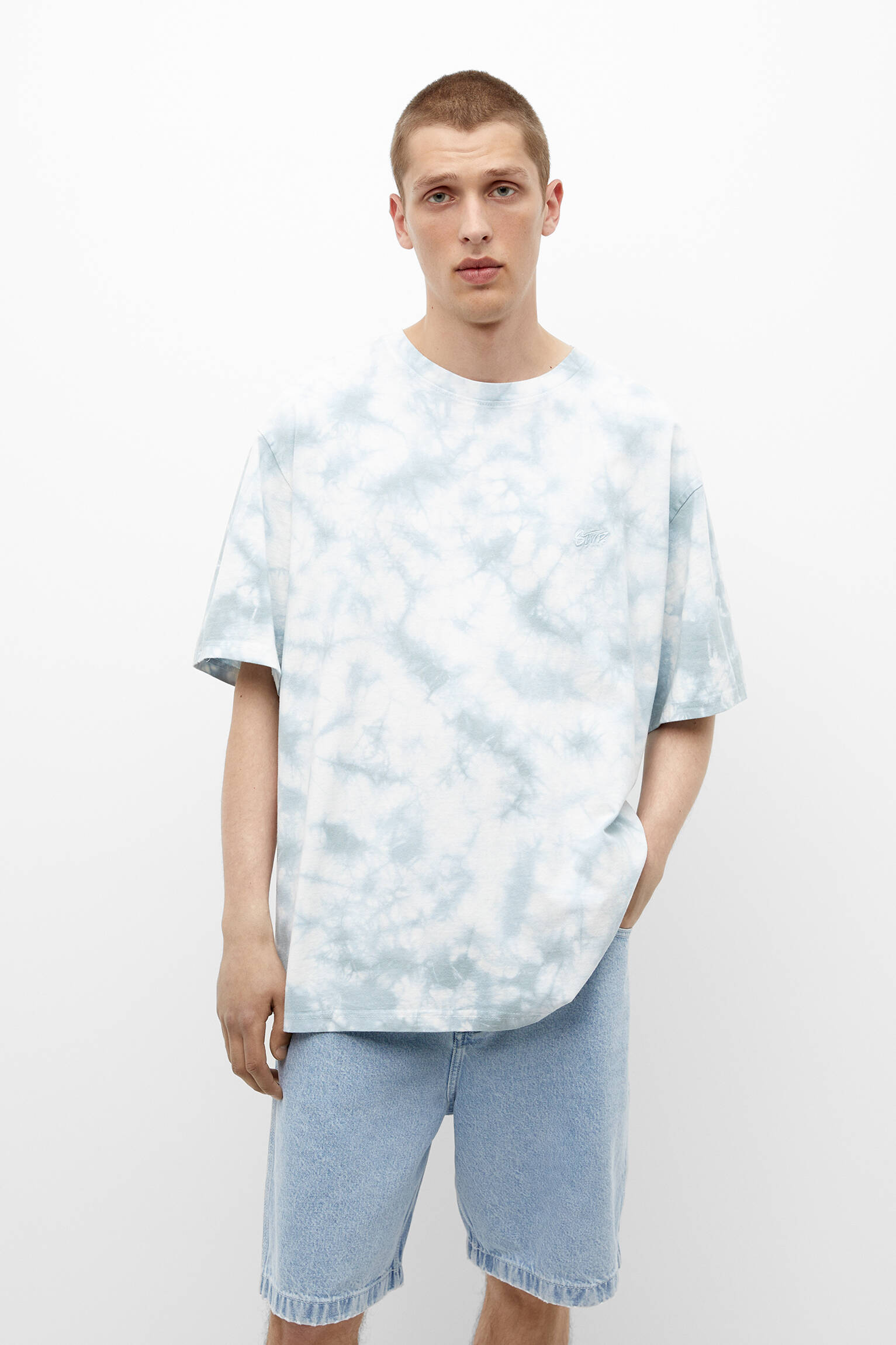 CAMISETA TIE-DYE DE MANGA CURTA - VERDE