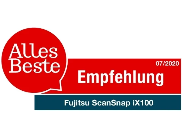 Ricoh ScanSnap iX100 - Scanner med papirfødning - Contact Image Sensor (CIS) - 216 x 863 mm - 600 dpi x 600 dpi - USB 2.0, Wi-Fi