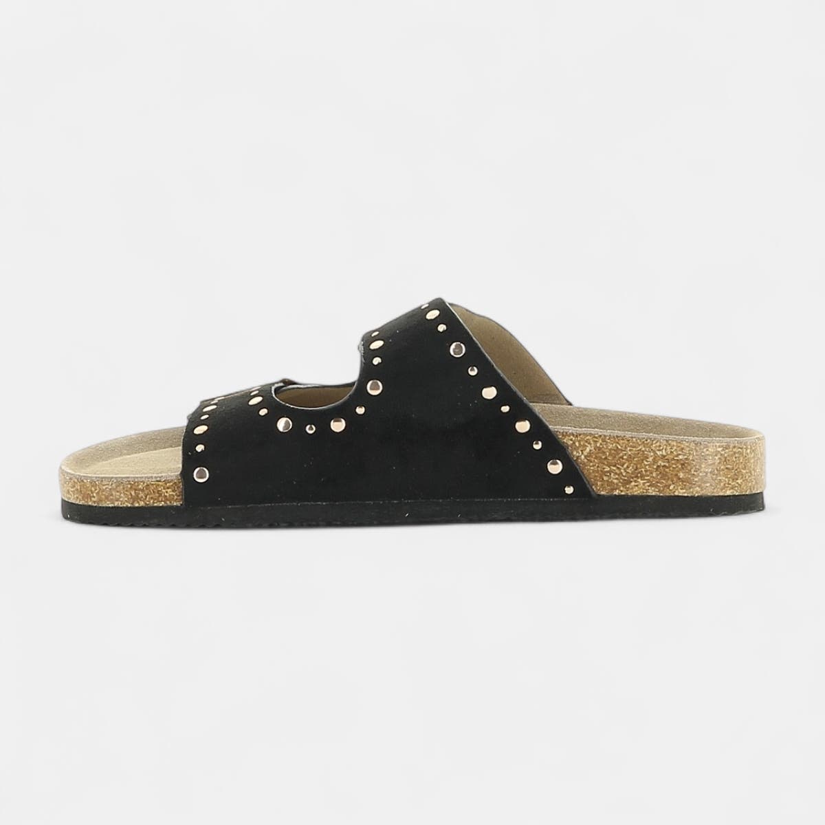 Mules semelle liège Femme noir