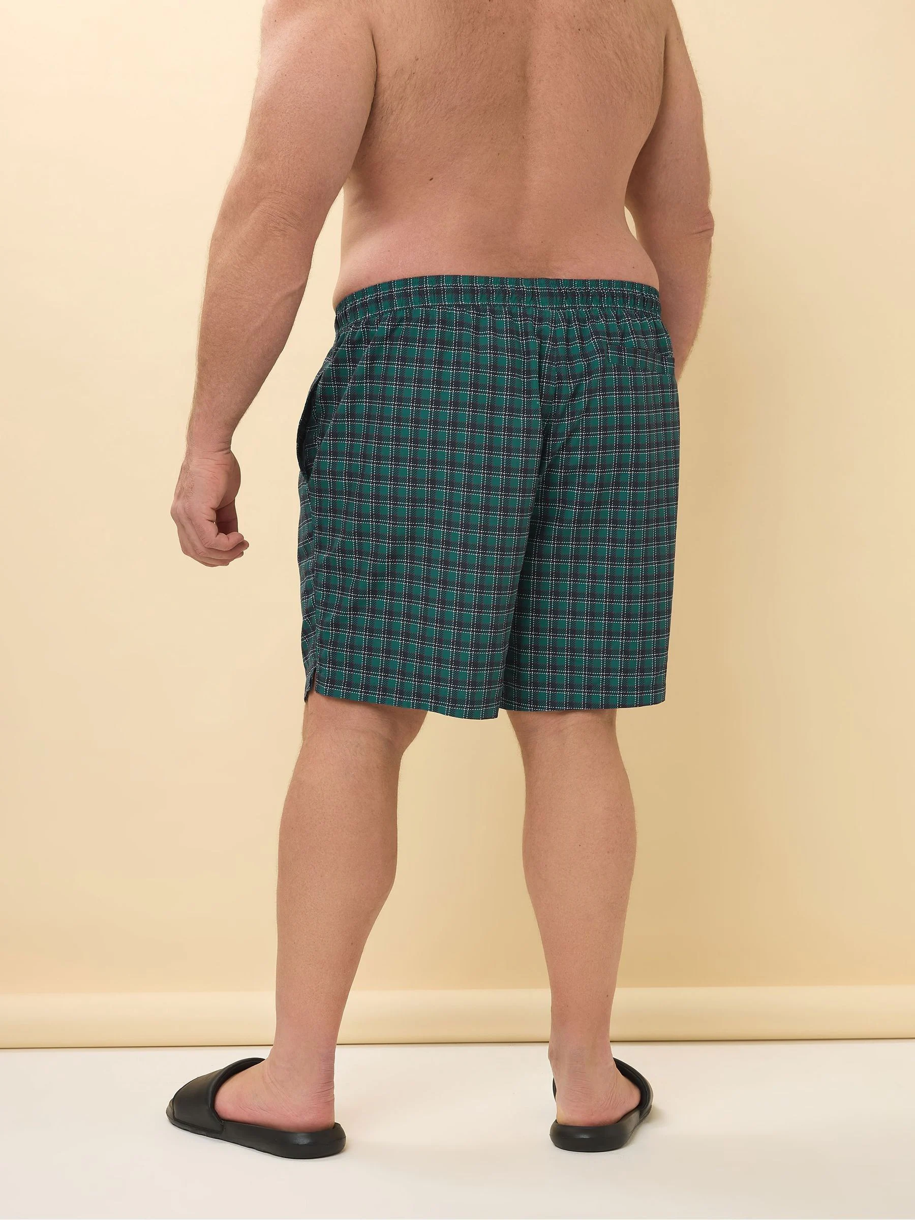 Groen - BadRhino Big & Tall Tartan zwemshorts