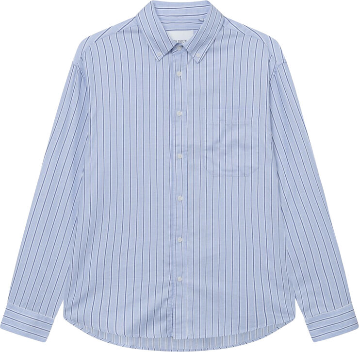 Les Deux Kolton Herringbone Poplin Shirt Hvid