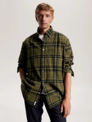 Camisa xadrez tartan tonal de corte regular