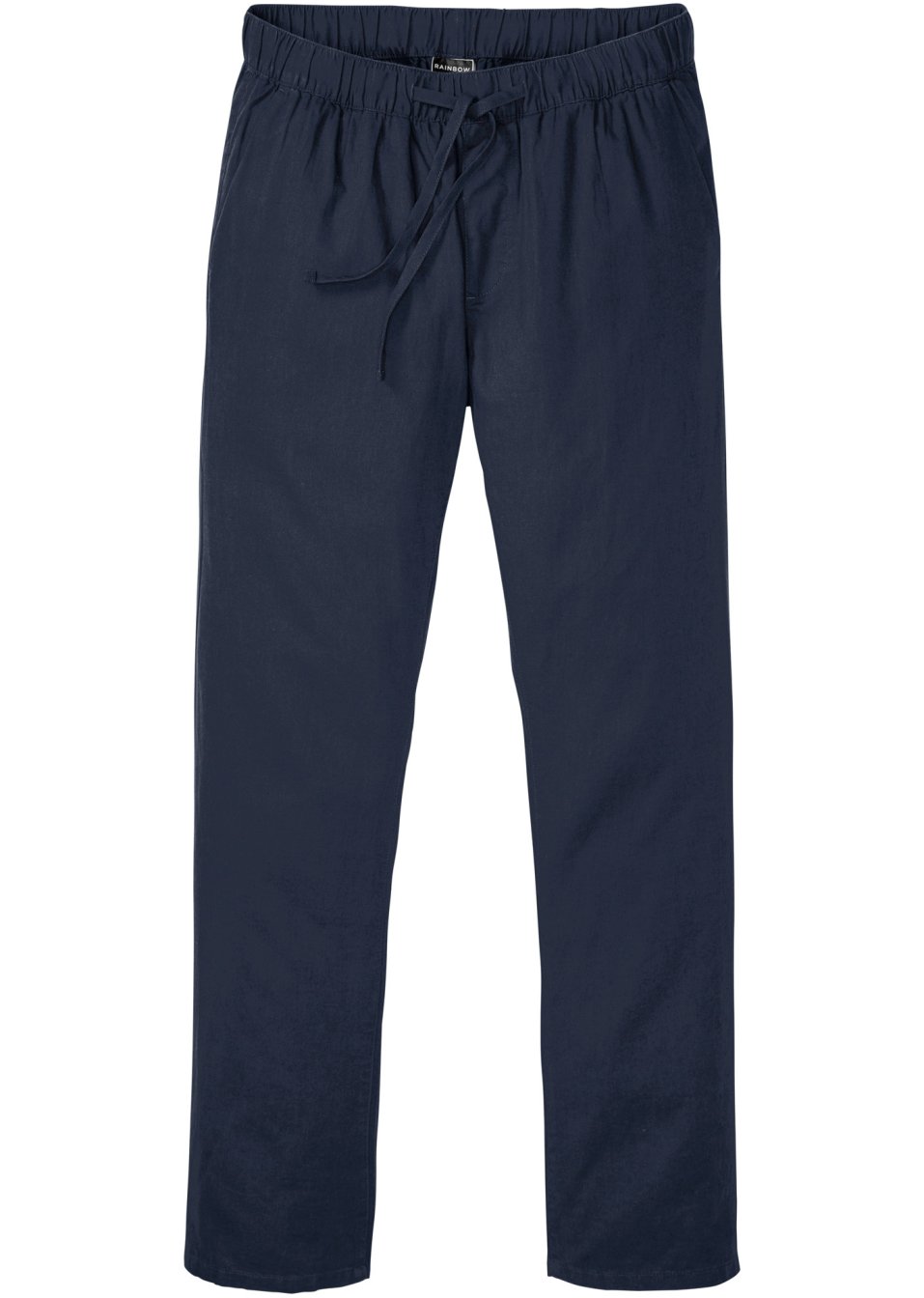 Pantalon chino taille extensible Regular Fit à teneur en lin, Straight