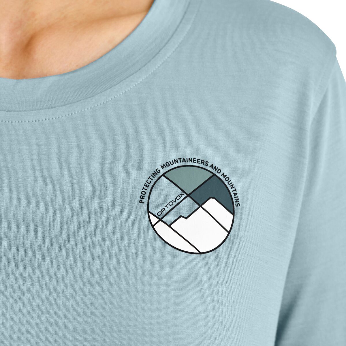 ORTOVOX 140 Cool Round Landscape T-Shirt Damen glacier grey