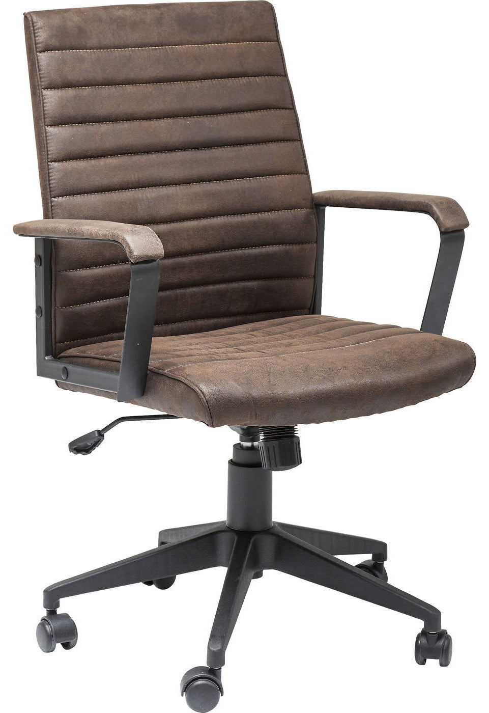 Kare Design Labora Low Bureaustoel - Bruin Kunstleer