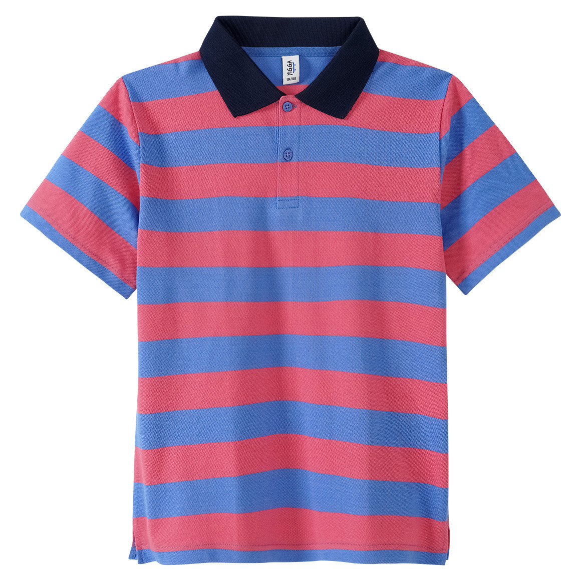 Yigga Jungen Poloshirt mit Streifen blau / rot