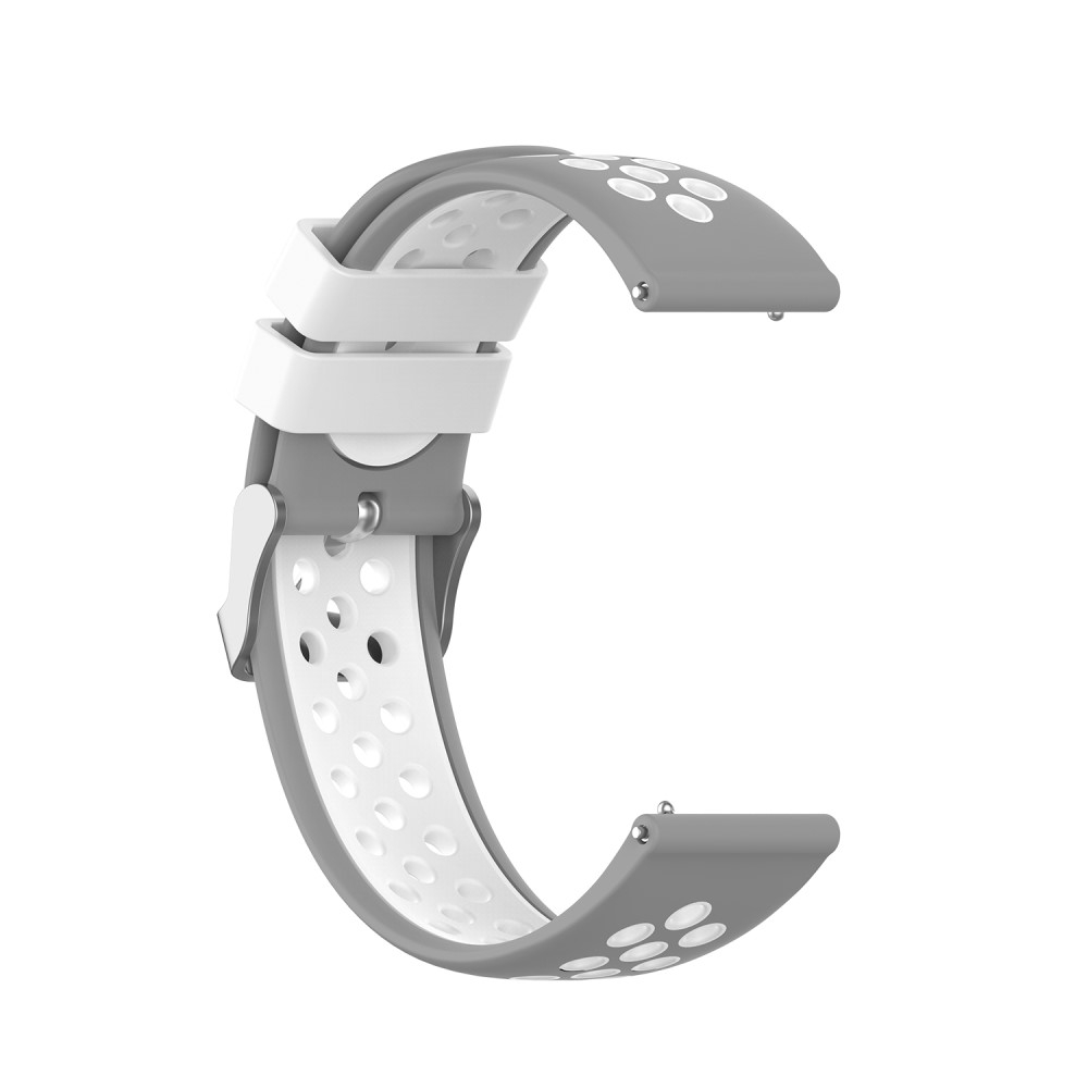 Garmin Vivoactive 4S Silikon Armband Dual Color (Gelenkumfang: 170 - 210mm) - Grau / Weiss