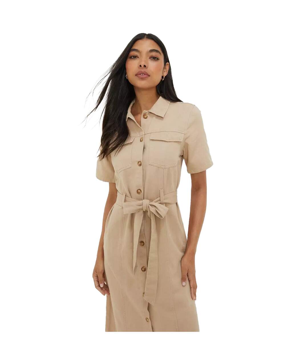 Dorothy Perkins - Robe mi-longue - Femme (Écru) - UTDP3239