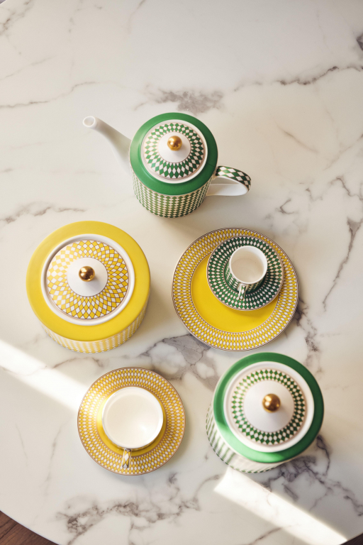 POLSPOTTEN Chess Espresso mok set van 4