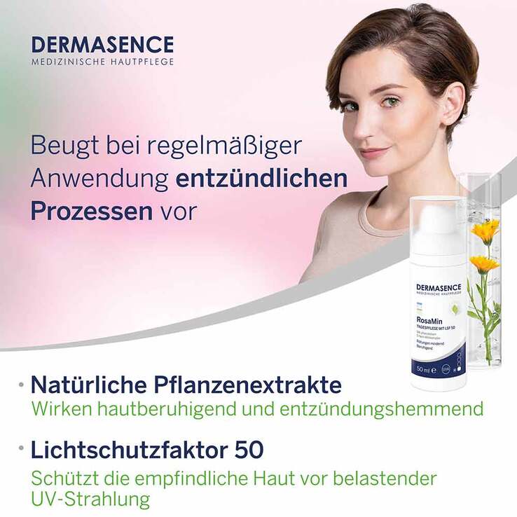 Dermasence Rosamin Tagespflege LSF 50 Emulsion, 50 ml