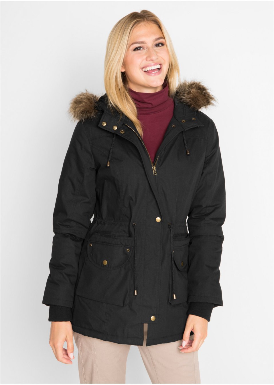 Parka courte avec synthétique