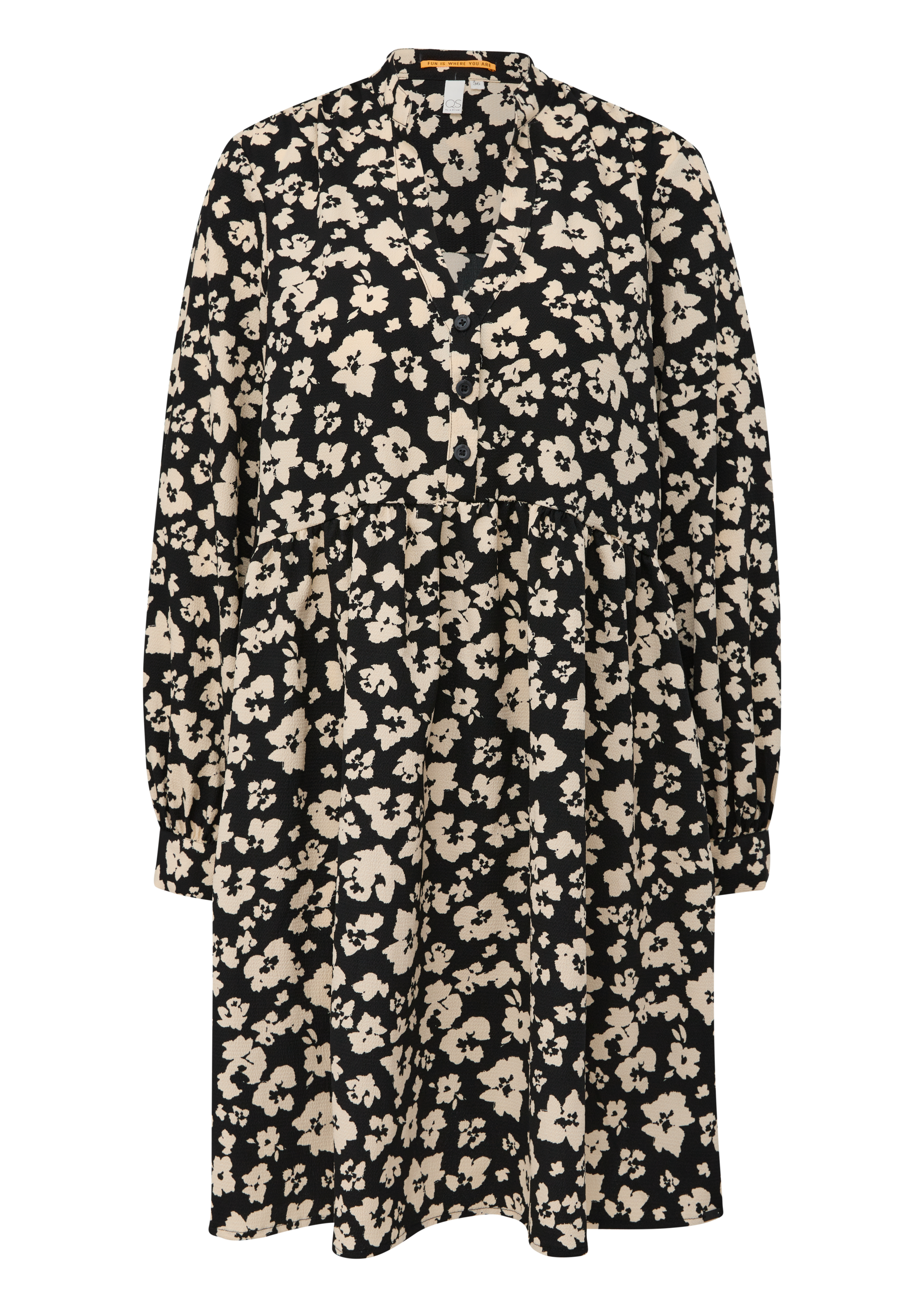 QS Druckkleid mit kleinem Stehkragen