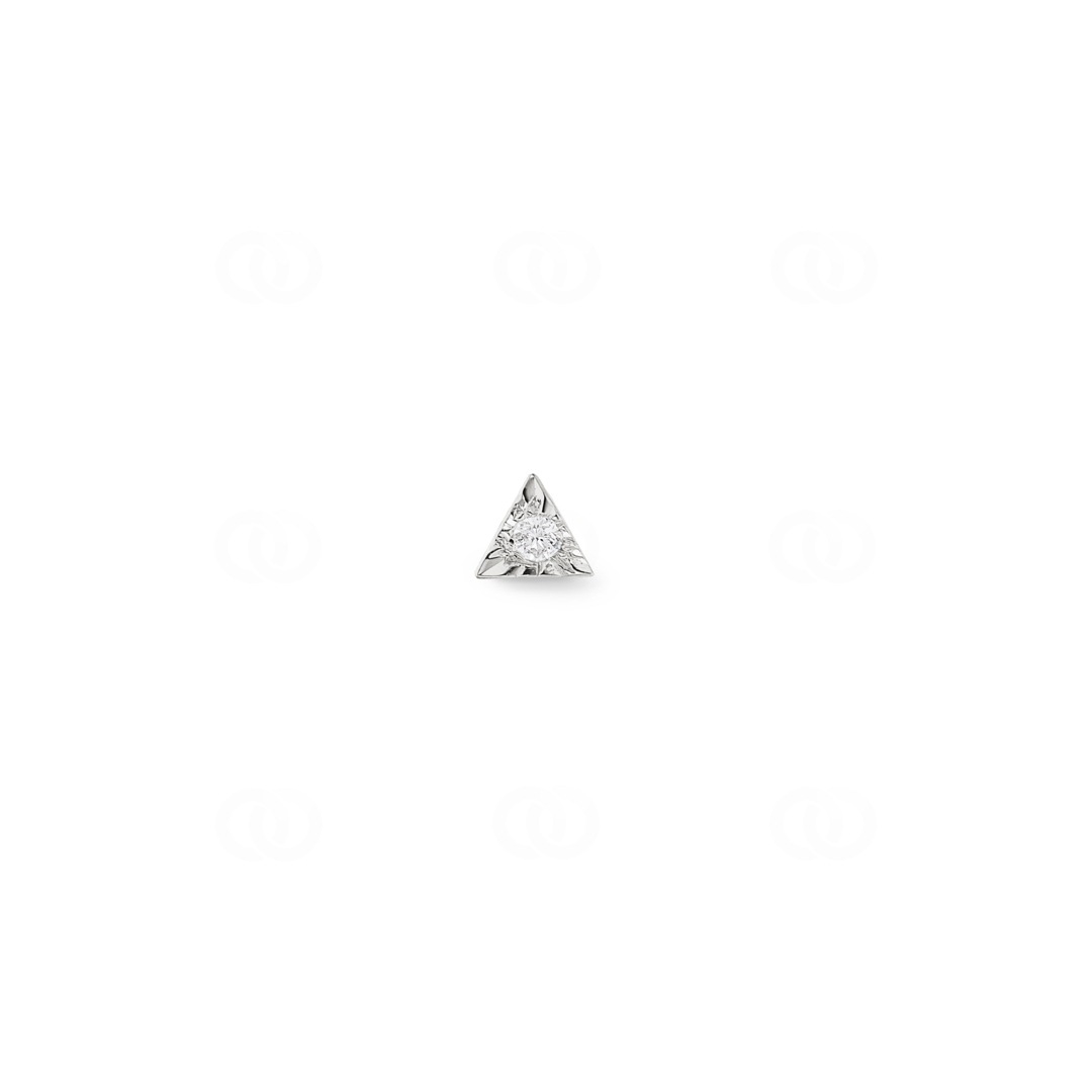 Nasenstecker Winkel 750/18 K Weissgold mit Diamant 0.01ct H/Si
