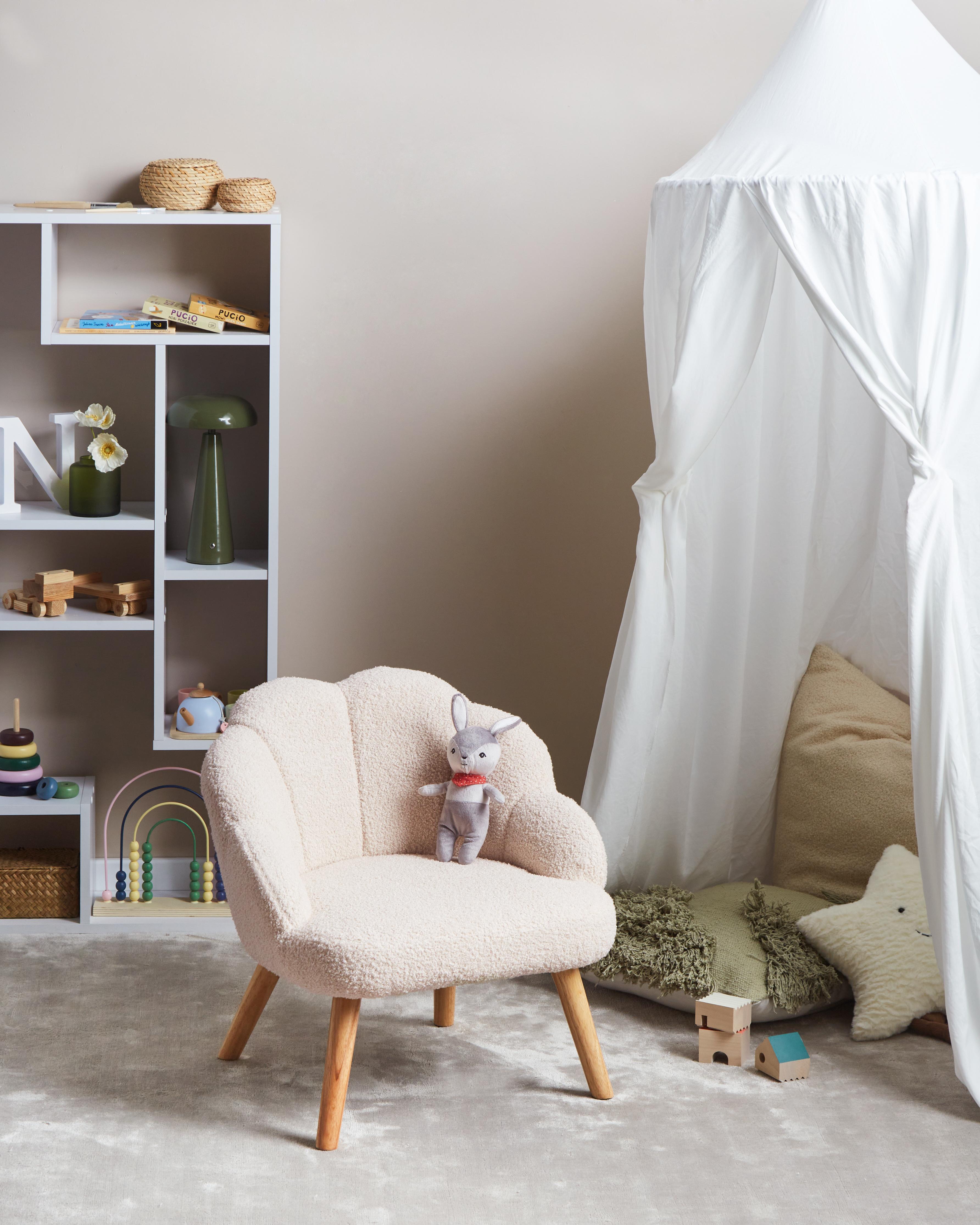 Kinderfauteuil MILAND Bouclé Lichtbeige