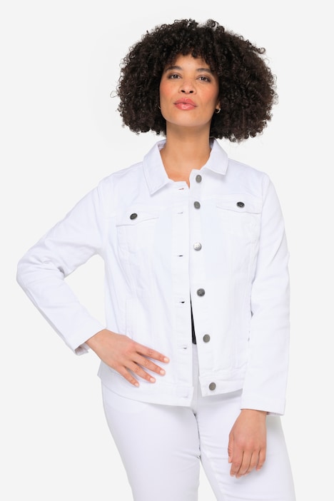 Jeansjacke Frieda, Wascheffekte, Hemdkragen, Langarm