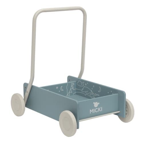 Lær Å Gå-Vogn Blå Micki
