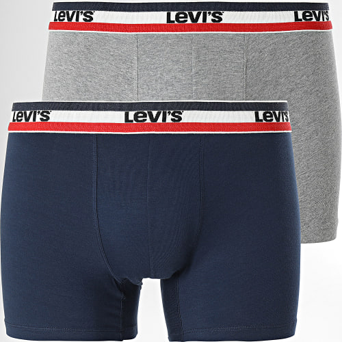 Lot De 2 Boxers 701223908 Bleu Marine Gris Chiné