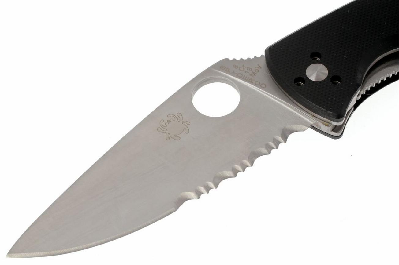 Spyderco Tenacious C122GPS partly serrated zakmes