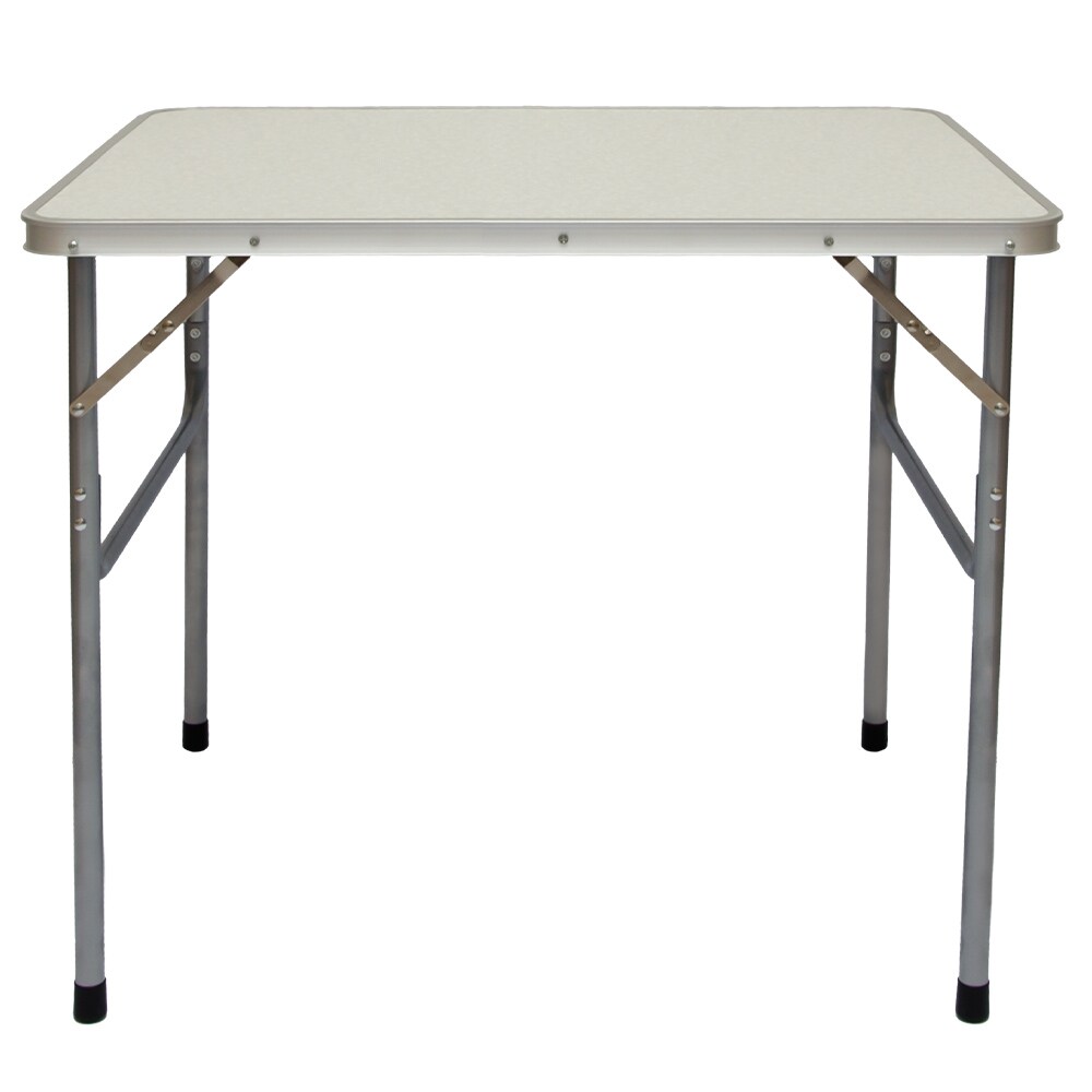 Klappbarer Campingtisch 80x60x67 cm Leichtgewicht Klapptisch Reisetisch im Kofferformat Hell Grau