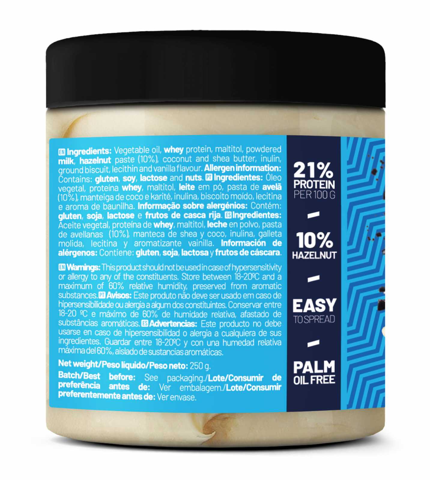 Creme proteico Zumub sabor biscoito americano, 250 gramas