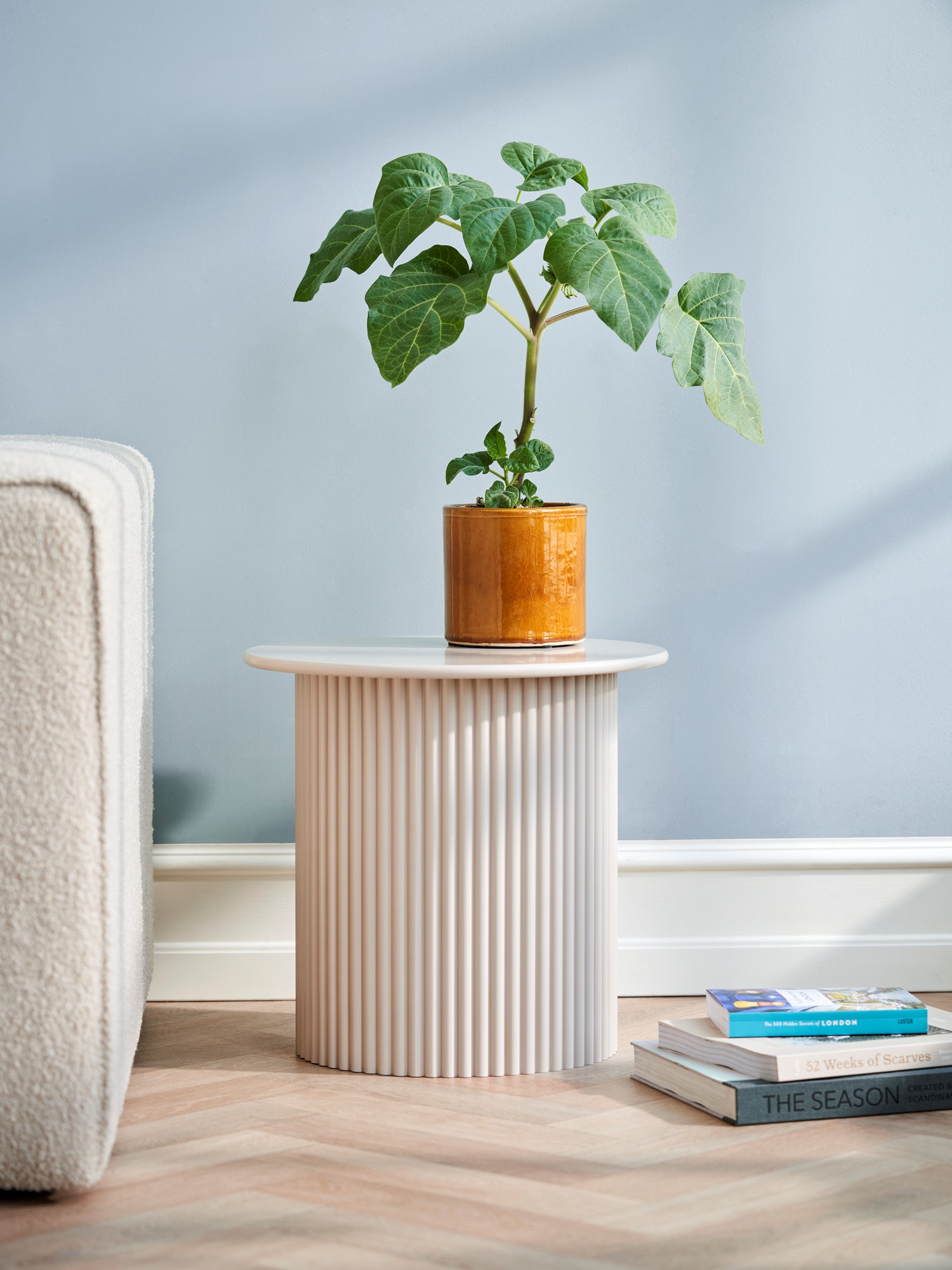 Sidebord | MDF/fyrretræ. Ø40 x 38 cm. | Warm Grey