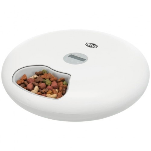 Dispensador automático de ração para cães, branco