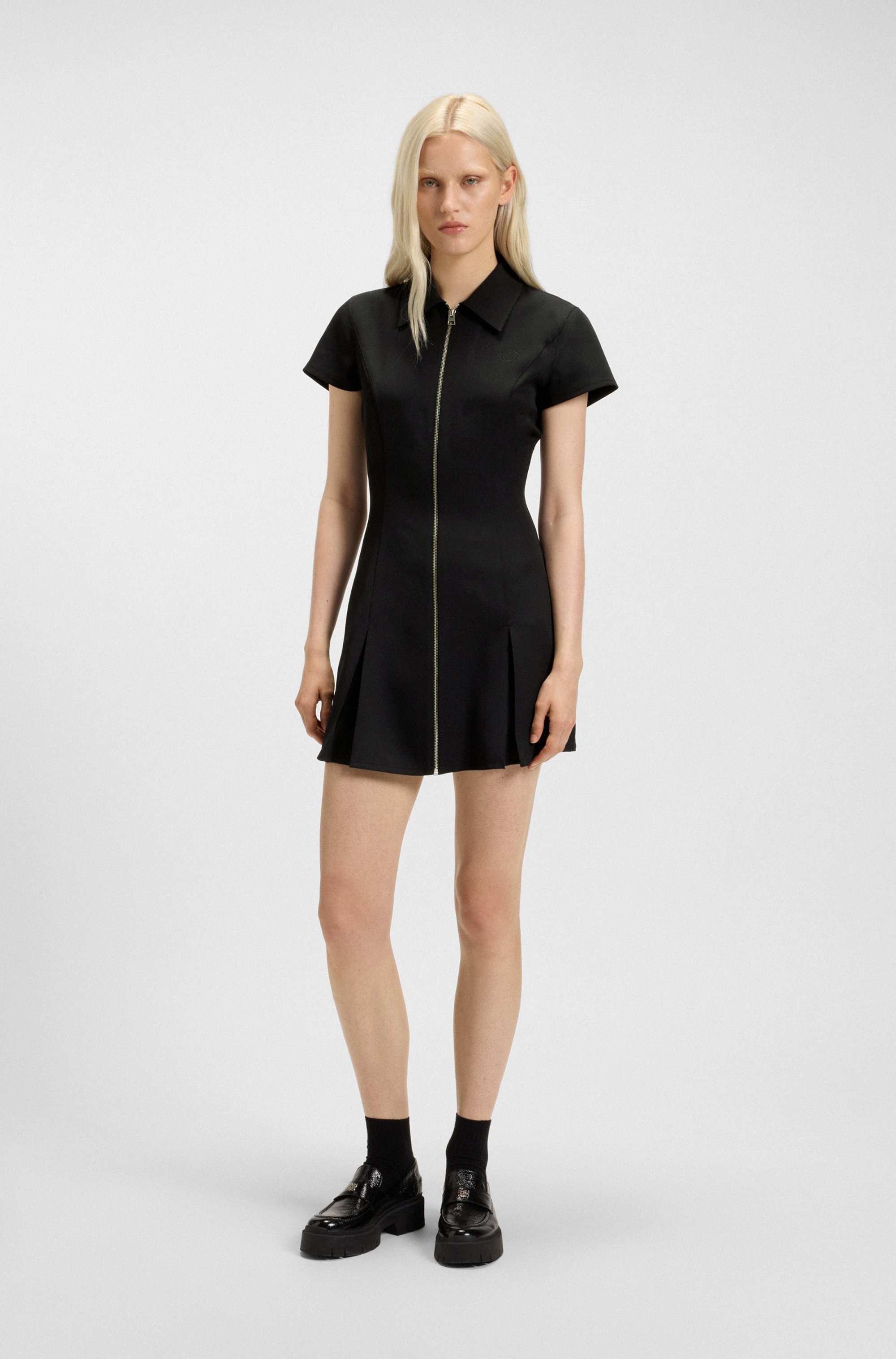 HUGO Blue Polokleid »Kahuma« Rockteil mit Kellerfalten