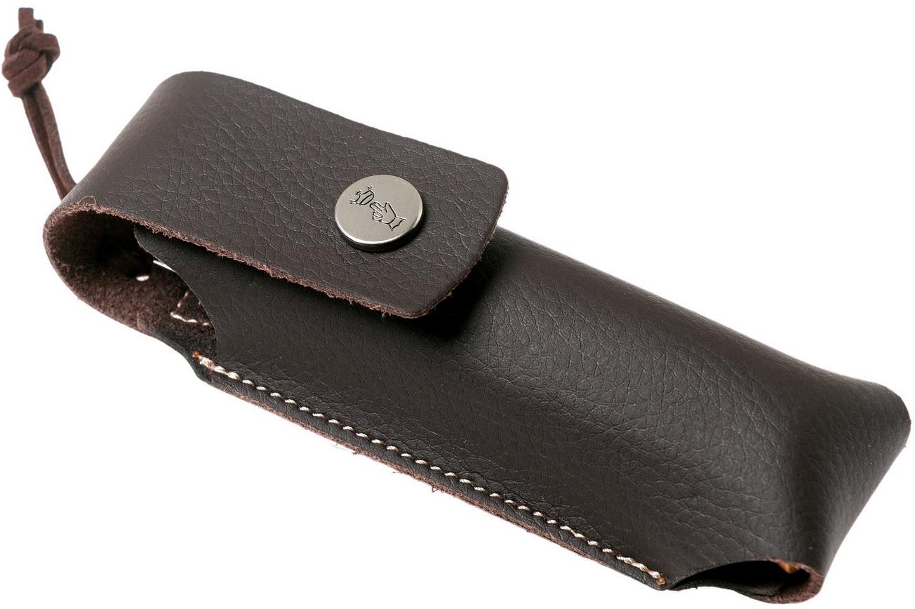 Opinel zakmes No. 8 Luxury Range met leren sheath, olijfhout