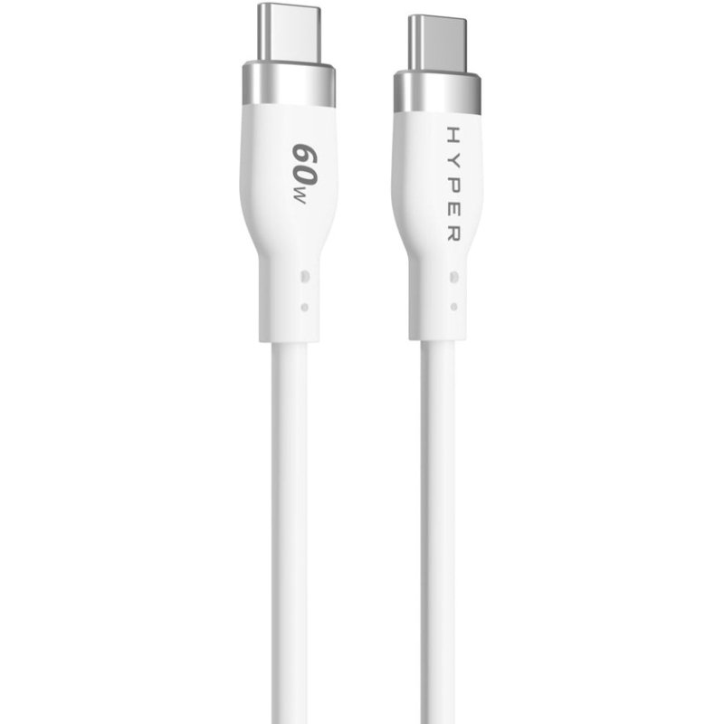 HYPER HyperJuice câble USB USB 2.0 1,5 m USB C 60 W Blanc